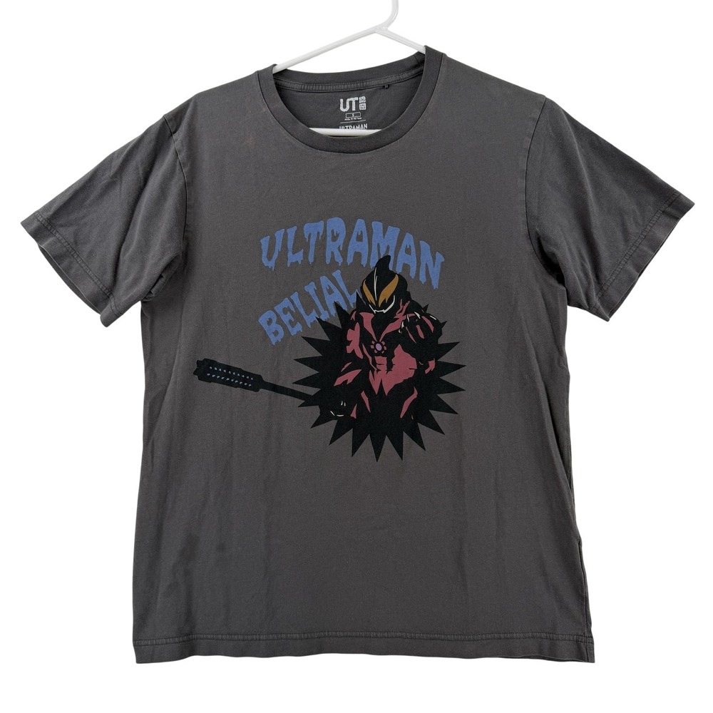 Uniqlo UT Shirt Mens Small Gray Ultraman Belial Graphic Tee T-Shirt Anime